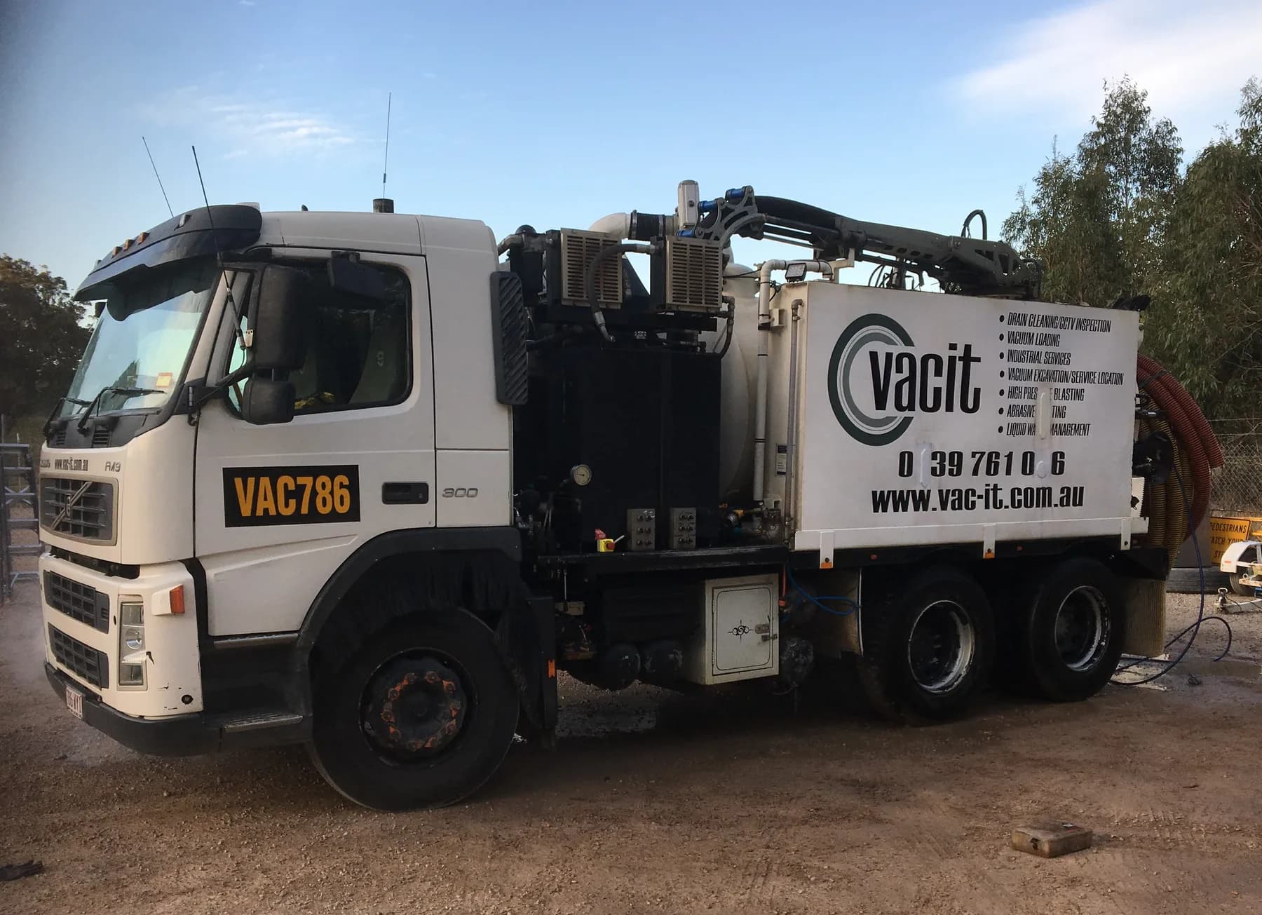 VACIT VAC786 high-capacity vacuum truck at the operations yard